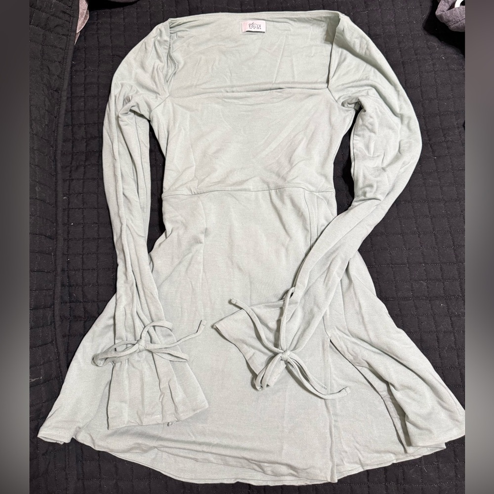 Oh Polly Light Green Mini Dress